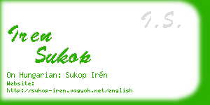 iren sukop business card
